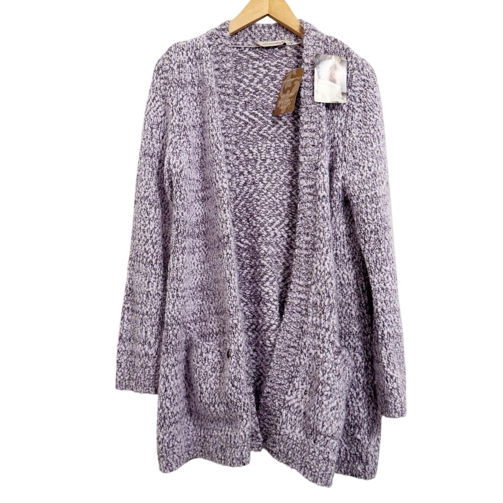 Soft Surroundings Fluffy Cozy Softshell Ribbed Cardigan Sweater NWT Medium